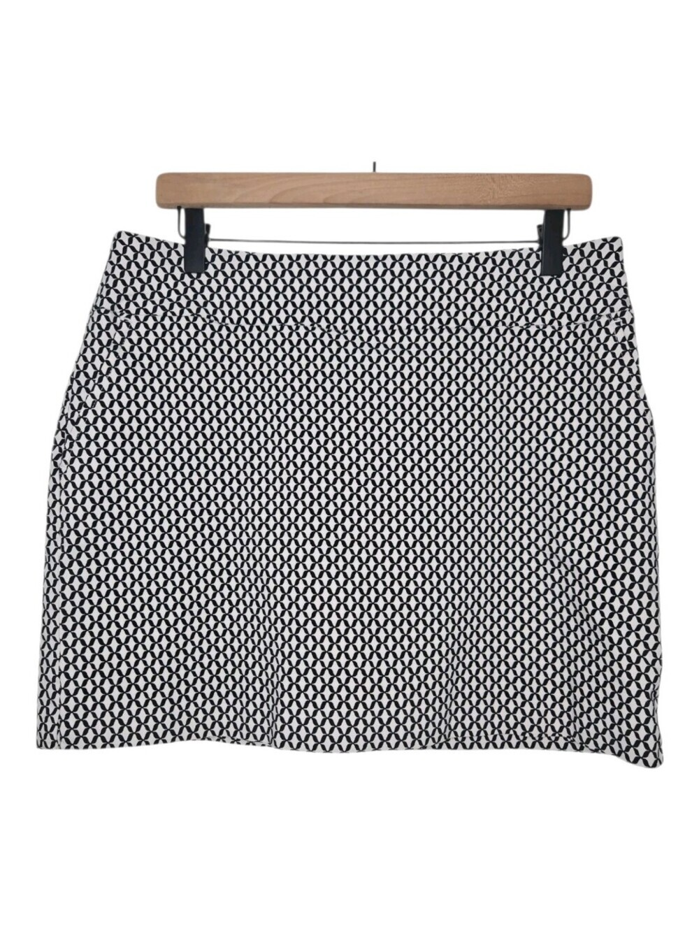 Swing Control Womens Black White Geo Print Vented Techno Golf Skort Size 14